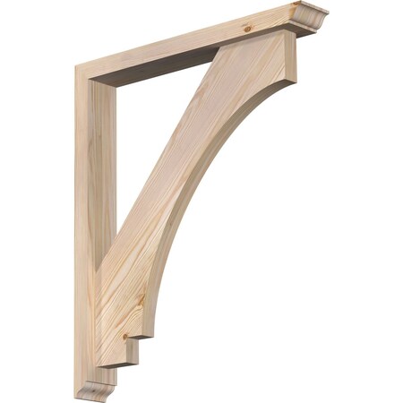 Imperial Traditional Smooth Bracket W/ Offset Brace, Douglas Fir, 3 1/2W X 24D X 28H